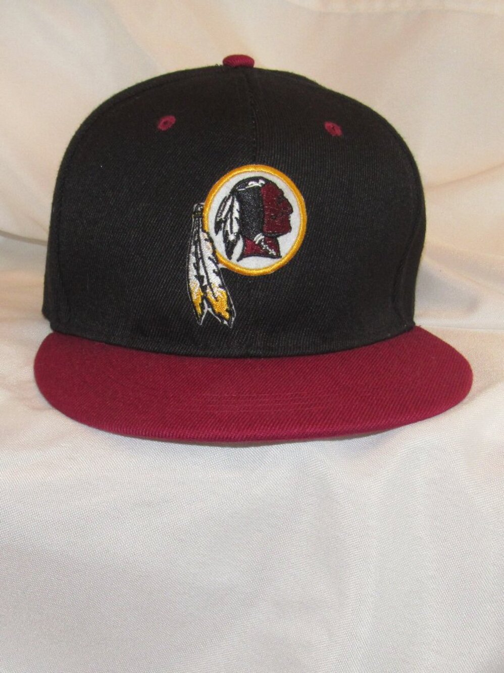 Washington Redskins/Commanders Black/Scarlett Snap-Back Cap OS Vintage EUC